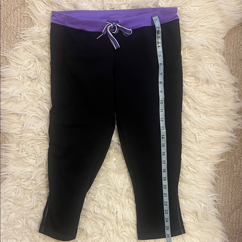 Lululemon Athletica Black and Purple Leggings